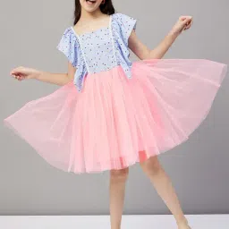 StyloBug Girls Blue Printed Dress-image-47