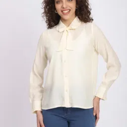 R&B Ivory Polyester Regular Fit Top image 3