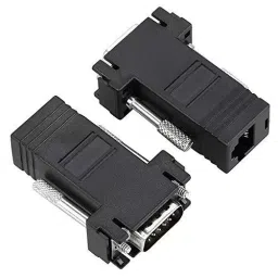 LOTA VGA to RJ45 Signal Extender Adapter Black for Transmit Video Signals over Long Distances, MST-877-LT (Pack of 2 Pcs) image 2