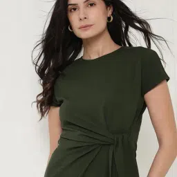 Fablestreet Olive Relaxed Fit Solid Top image 5
