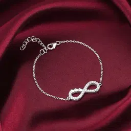GIVA 92.5 Sterling Silver Infinity Heart Adjustable Bracelet-picture-26