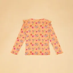 Pantaloons Junior Pastel Orange Printed Regular Fit Top image 2