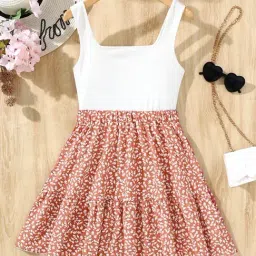 STH Girls Orange Printed Dress-picture-16