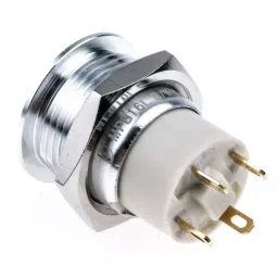 RS PRO Illuminated Push Button Switch Latching 16 mm SPST Blue White LED 36 V DC, 1759216 image 3