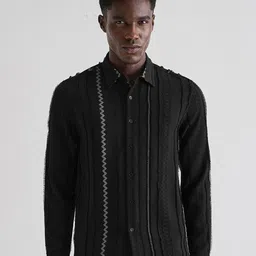 Banana Club Men Classic Chevron Striped Casual Shirt-picture-27