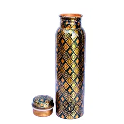 DSH Crafting Your Curiosity Green Printed Copper Water Bottle 800ml-picture-28