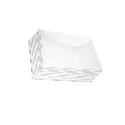 AAGAM Double Pocket Transparent Bag Foolscap Rectangular Polypropylene Assorted, DP-212 (Pack of 12)-image-7