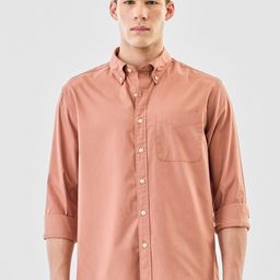 Snitch Button-Down Collar Pure Cotton Casual Shirt-picture-23