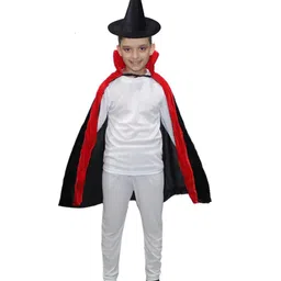 kaku fancy dresses Kaku Fancy Dress Halloween Theme Dracula Costume Set - Black & Red-picture-10