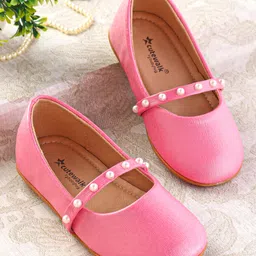 Cute Walk by Babyhug Slip On Ballerina with Pearl Detailing - Fuchsia-picture-33