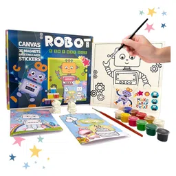 Craftopedia Diy 4 In 1 Canvas Painting Art & Craft Set - Robot-image-60