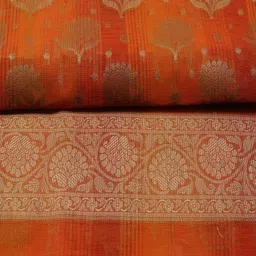 Meena Bazaar Ethnic Motifs Embroidered Art Silk Unstitched Dress Material image 2