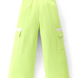 Pine Kids Knit Full Length Solid Lounge & Track Pant - Lime Punch image 2