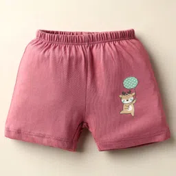 OHMS Single Jersey Knit Knee Length Shorts with Animal Print & Stripes Pack of 3 - Multicolor image 2