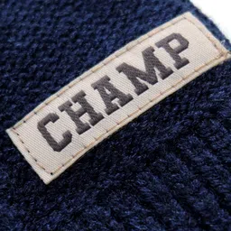 Babyhug Knitted Full Sleeves Collar Neck Pullover Sweater With Cable Knit Design - Navy Blue image 4