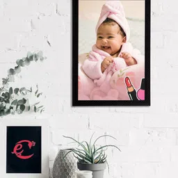 eCraftIndia Pink & White Cute Baby Satin Matt Texture UV Art Painting image 2