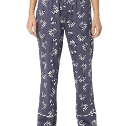 Smarty Pants Grey Regular Fit Geometric Print Pyjama Set image 4