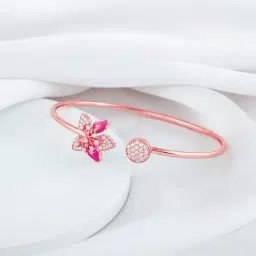 GIVA 92.5 Sterling Silver Bhumi Rose Gold Majestic Mountain Ebony Adjustable Bracelet-image-35