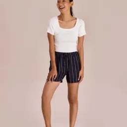 Go Colors! Navy Printed Shorts-image-86