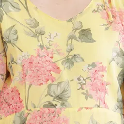 RC NEOEN Floral Print Cold-Shoulder Georgette Maxi Dress image 5