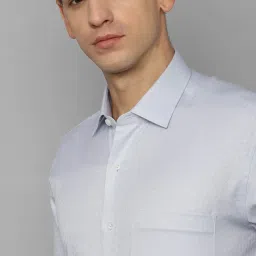 Luxure By Louis Philippe White Cotton Regular Fit Texture Shirt image 4