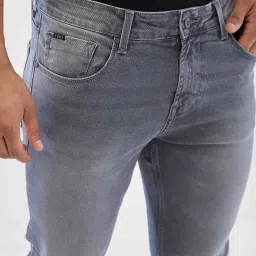 Spykar Grey Slim Fit Jeans image 4