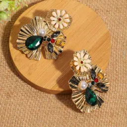 Sohi goldplated drop earrings for women-image-5