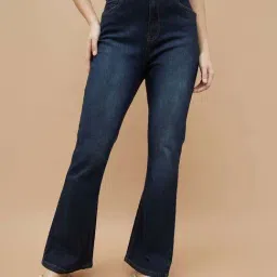 Fame Forever By Lifestyle Dark Blue Cotton Regular Fit Jeans-picture-41