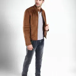 celio Celio* Dark Brown Regular Fit Jacket image 4