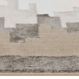 Obsessions Beige & White Polyester Abstract Bedside Runner image 4