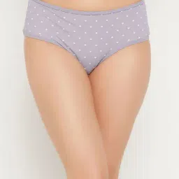 Clovia Grey Printed Hipster Panty-image-95