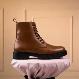 ID Women's Tan Derby Boots-picture-11