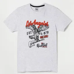 Fame Forever by Lifestyle Kids Grey Melange Printed T-Shirt-picture-23