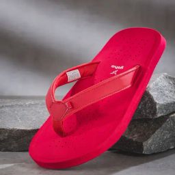 Yoho Women's Arch Support Red Flip Flops-picture-19