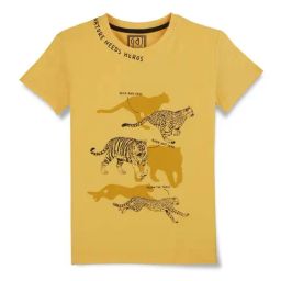 Gini & Jony Kids Yellow Printed T-Shirt-picture-26