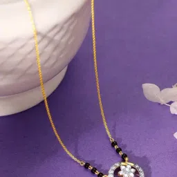 GIVA Lab Grown Diamond 18k (750) Gold Mangalsutra for Women-picture-42