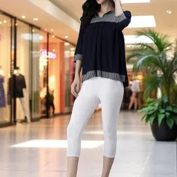 Kryptic White Mid Rise Leggings image 4