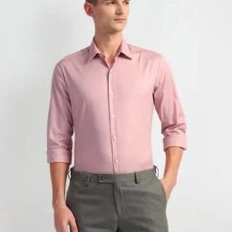arrow new york Arrow Newyork Pink Cotton Slim Fit Shirt-picture-43