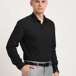 Turtle Black Cotton Slim Fit Shirt image 4