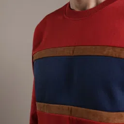 Turtle Red Relaxed Fit Self Design Sweatshirt image 4