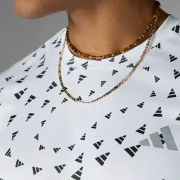 adidas White Regular Fit Printed Aeroready Sports T-Shirt image 4