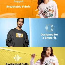 Bewakoof Maroon Regular Fit Self Design Sweatshirt image 4