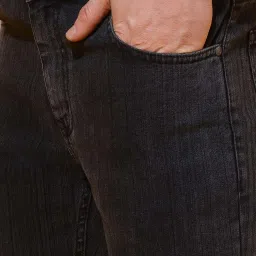 Belliskey Black Skinny Fit Lightly Washed Jeans image 4