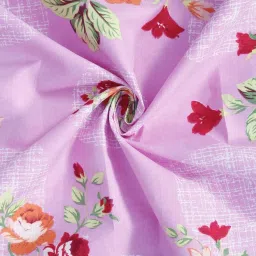 Klotthe Pink 300 TC Polycotton Single Bedsheet with Pillow Cover image 4