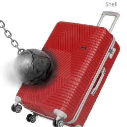 Teakwood Leathers Maroon Geometric Medium Hard Sided Checked Luggage Set of 2 - 55, 65cm image 4