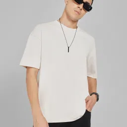 Street 808 By Pantaloons White Cotton Boxy Fit T-Shirt image 4