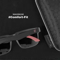 Eyewearlabs Outlaws Black UV Protection Rectangular Unisex Sunglasses image 4