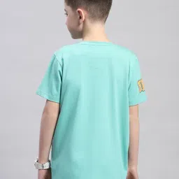 Monte Carlo Boys Green Printed T-Shirt image 2