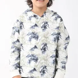 Anthrilo Boys Blue and Black Printed Tracksuit image 5