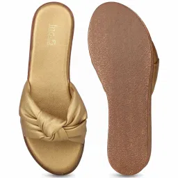 Inc.5 Women's Antique Gold Casual Wedges image 4